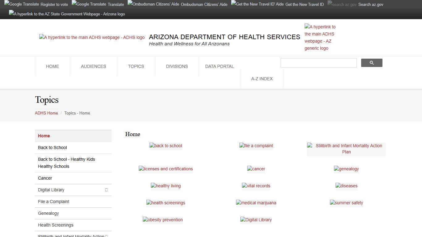 ADHS - Topics - Home